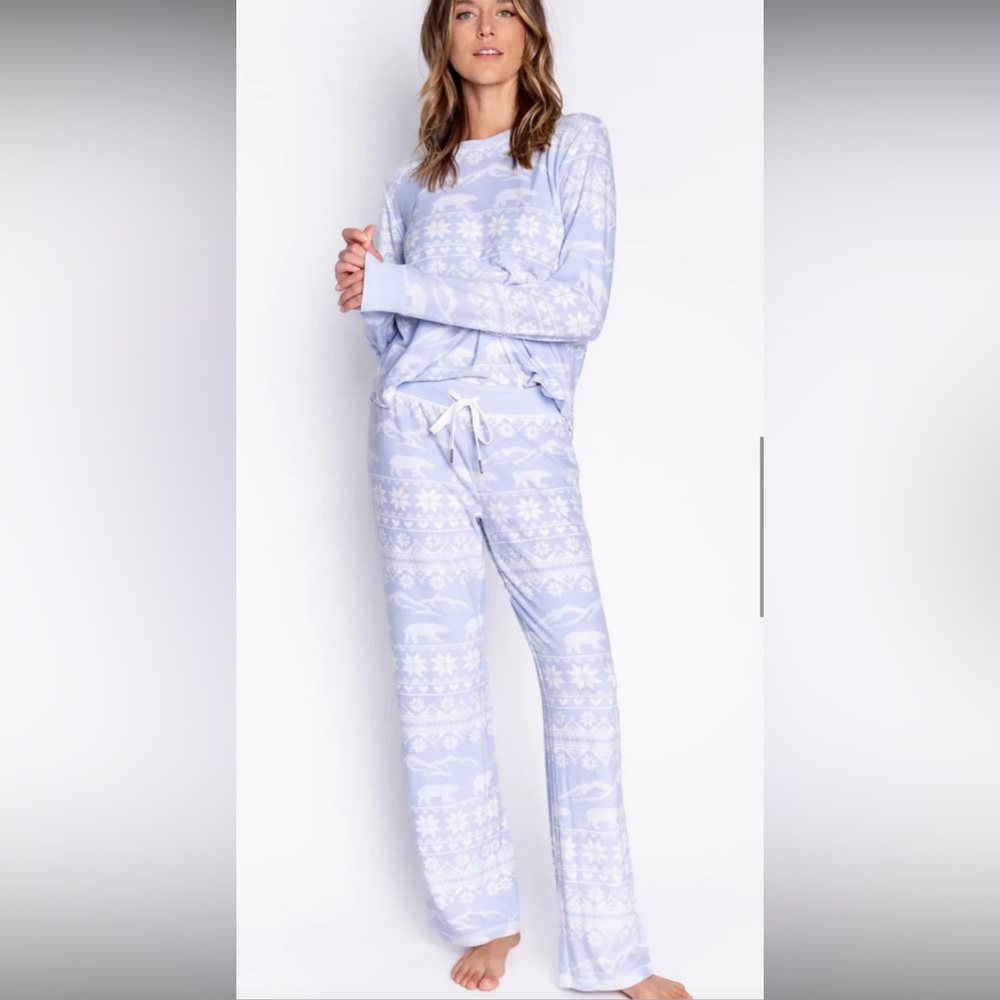 WOMEN'S P.J. SALVAGE | PAJAMA TWO PIECE SET | ICE BLUE